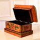 Multi-Coloured Wooden Storage Box with Floral Engravings